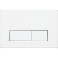Plaque de Commande WC, Compatible avec Geberit Sigma, UP300 et UP320, avec Double Chasse, Équipée d'un Set de Leviers de Chasse et d'un Cadre d'Installation, Dimensions 245 × 164 mm(Blanc)