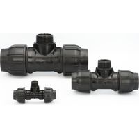 PE Rohr T-Stück 32 mm x 3/4" Zoll AG Abzweig Klemm Verschraubung