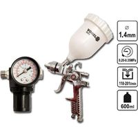 Vorel pistolet lakierniczy hvlp 600ml z górnym zbiornikiem + manometr 80902