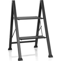 Klapptritt SOLID W5 Aluminium schwarz 2 Stufen hjh OFFICE