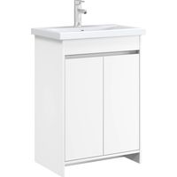 vidaXL Bathroom Under Sink Cabinet White 56 x 37.5 x 81 cm