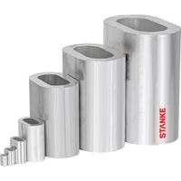Seilwerk STANKE 15x Manchon en Aluminium Taille 14 Serre-câble Douille de Serrage des Câbles d’Acier 14 mm
