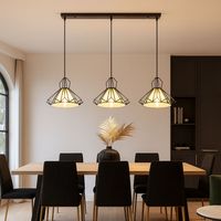 Lampe suspendue lampe de salon lampe de salle à manger lampe de cuisine lampe de couloir, 3 ampoules, métal textile noir blanc, E27, L 120 cm