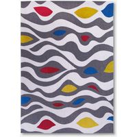 VOLUTE DESIGN - GALLERY ART ABSTRACT TAPPETO - Prodotto in Belgio - Tessuto piatto jacquard meccanico - Rifinito a mano - Antiscivolo naturale - 100% cotone - Rotolo - 280 x 360 CM