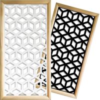 CUBO - Modules décoratifs en bois et PVC - Dimension : 47x94 cm - Couleur : blanc