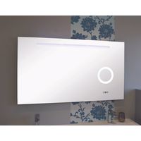 ONDEE ZEN - Miroir de salle de bain rétro-éclairant FROYA - Argent - 100x70cm - Verre - Multi-fonctions