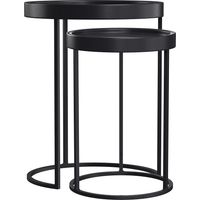Table d'appoint en métal noir (lot de 2) - SWAN