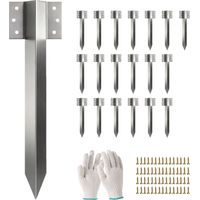 20er-Packung Befestigungswinkel für Bahnschwellen, 41 cm lange, hochbelastbare, verzinkte Stahlpfosten mit Schrauben und Handschuhen.