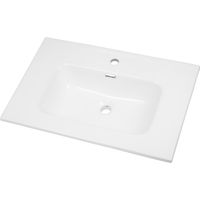Lavabo ad incasso in ceramica bianco lucido per mobili bagno misure 61x46 cm - confezione 1
