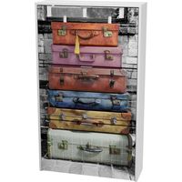 Miroytengo – Meuble à chaussures 3 portes blanc – Design moderne pour entrée – Dimensions 117 x 60 x 24 cm – Capacité jusqu'à 24 paires