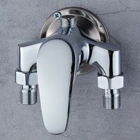 Mitigeur Douche Ensemble Robinet de Salle de Bain Chauffe-eau Solaire Mitigeur en Laiton Exposé d'eau Chaude et Froide G1/2 interrupteur de Douche