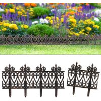 Deuba – Bordure de jardin en plastique aspect laiton 1,90m – Résistante aux intempéries – Montage facile – Délimitation pour allées et parterres