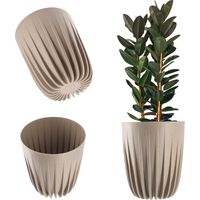 Vaso per piante KADAX Eco + inserto marrone 19x22,5 cm