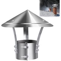 Chapeau De Cheminée,Chapeau Capot Cheminée Chapeau Conduit De Fumée Chapeau De Cheminée Pare Pluie INOX,Anti-Pluie Et Neige,pour Cheminee Ou Fumisterie Poele Exterieur Tubage,Diameter 100mm