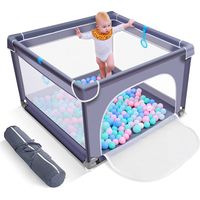 Parc bébé 90x90cm – Clôture de jeu avec mesh respirant – Tissu oxford 150D indéchirable – Sécurisé et facile à assembler – Maerex