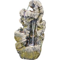 Granimex Mimjiko Polystone Wasserfall mit LED-Beleuchtung Zierbrunnen Wasserspiel 102x51x36 cm