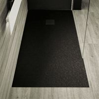 Plato de ducha pizarra PURE negro 100x150 cm rejilla color