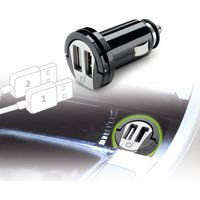 Kfz-Ladegerät 2 USB 10W schwarz