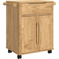 vidaXL Kitchen Trolley FLORO Wax Brown 72.5 x 45 x 80 cm