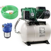 Pompe de surpresseur DAB Aquajet 102 M – Débit 3600L/h – Hauteur de refoulement 54m – Réservoir 20L – Tuyau d'aspiration 7m et filtre inclus