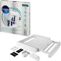 Whirlpool – Kit de superposition 2 en 1 avec tablette coulissante – Pour lave-linge et sèche-linge – Séchoir à linge d'appoint – Sangle de fixation incluse