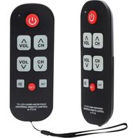 Télécommande universelle pour TV avec grand bouton pour personnes âgées, personnes âgées, télécommande universelle, installation facile, pour TV, LCD, bureau
