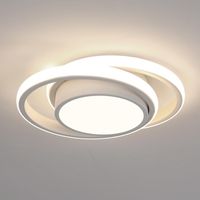 Goeco – Plafonnier LED rond 32W 2350lm – Lumière naturelle 4500K – Abat-jour en silicone souple – Pour couloir, cuisine, salon