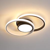 GOECO LED Ceiling Light, Bedroom Ceiling Light Fixture, 42W 4000lm, Round Modern Ceiling Lamp for Bedroom Living Room Kitchen, Dia 40cm (Round, Black) Warm White Light 3000K