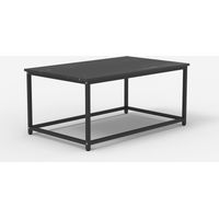 Table basse de salon contemporain 100x60x45cm effet marbre Corniola - Noir