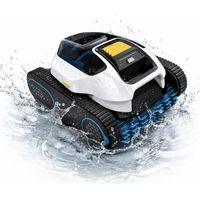 Spino E1 Robot Piscine Sans Fil, Nettoie Fond Parois et Ligne d'Eau, avec App, Trajet SmartArc, 210 Min & 150m² d'Autonomie