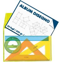 JUEGO REGLAS 4 PZAS COLORES FLUOR SOBRE CON TALADRO