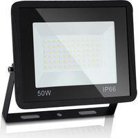 SWANEW Proiettore a LED da 50W - Illuminazione esterna a LED IP66 - Proiettore a LED - Luce calda per Garage. Giardino. Terrazza