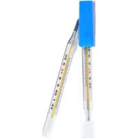 Termómetro de mercurio de 12,5 cm – Mide la temperatura de 35 ℃ a 42 ℃ – Lectura rápida en 5 minutos – Para adultos y bebés