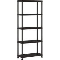 KIS Etagere de rangement Plus 75 / 5 - 75 x 32 x 176 cm - Noir