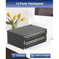 NALOOKAMIC Panneau de brassage LAN Switch 12 ports Cat 7 10\