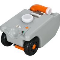 Serbatoio acqua campeggio 22L con ruote, maniglia e beccuccio girevole, grigio