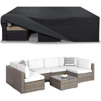 Wasserdichte Schutzhülle für Ecksofa 110in, Gartenmöbel-Schutz, Schwarz