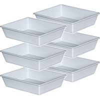 BRB 6x Kunststoffwanne/Laborwanne, PP, LxBxH 305x245x65 mm, 1,1 Liter, weiß