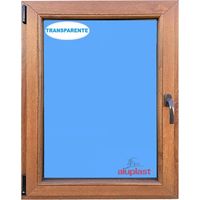 Eco-Blu – Fenêtre PVC oscillo-battant 600x900mm – Chêne doré – 1 vantail gauche – Verre 4-16-4 Argon Low-E