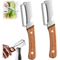 2 Pièces Éplucheur Légumes Multifonction 2-in-1 Stainless Steel Peeler Couteau Eplucheur Légumes Éplucheur Polyvalent