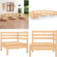 Salon de jardin 8 pcs Bois de pin massif - salon de jardin - salon de jardin en bois - Home & Living