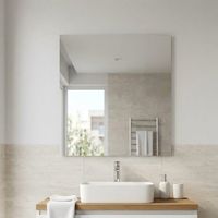 Specchio Semplice 100X110 Bagno Filo Lucido Moderno