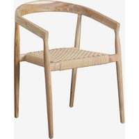 SKLUM Packung mit 2 Esszimmerstühlen aus Teakholz, Visby Design Braun Natur