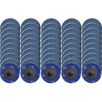Lauwexe – Packung mit 50 Schleifscheiben (5,1 cm) – Körnung 36, Zirkonoxid – Schnellwechselsystem für das Schwerlastschleifen von Metall und Hartholz