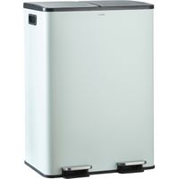 CASABEL Poubelle 60L verte menthe, Double Compartiment,