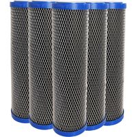 Set Mit 5 Duo-kartuschen 5 µm Und Aktivkohle - 9"3/4 Für Wasserfilterhalter