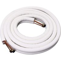 Insulated copper air conditioning pipe, 1/4" and 3/8", 2 m length, high performance, fittings included