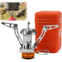 Réchaud à gaz pour camping, 3000 W, réchaud à gaz ultra léger avec boîte de transport pour randonnée, trekking, camping, pique-nique, extérieur (orange)