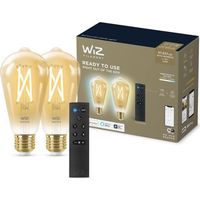 Bombilla Inteligente Wiz ST64 E27 50 W Multicolor Dorado 7 W 640 lm (2 Unidades)