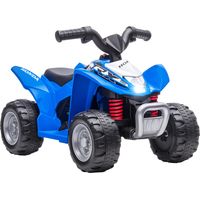 Quad ElĂ©ctrico HONDA para Niños 18-36 Meses VehĂculo ElĂ©ctrico a BaterĂa con Faros LED Bocina 65,5x38,5x43,5cm Azul